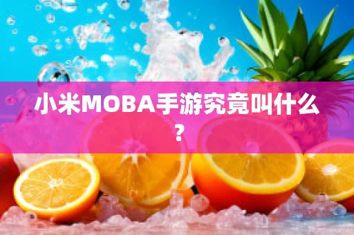 小米MOBA手游究竟叫什么？