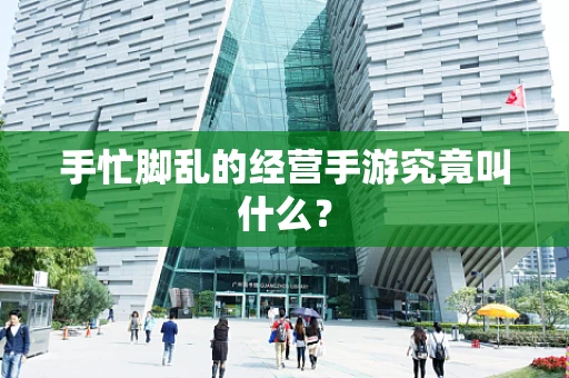 手忙脚乱的经营手游究竟叫什么？