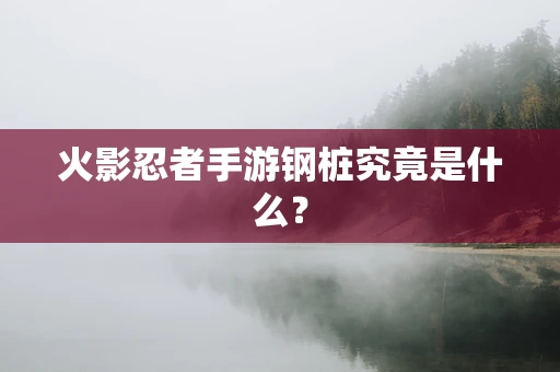 火影忍者手游钢桩究竟是什么？
