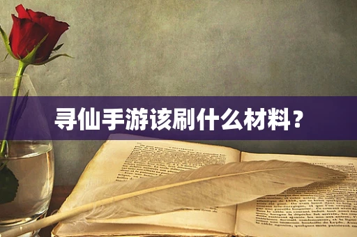 寻仙手游该刷什么材料？