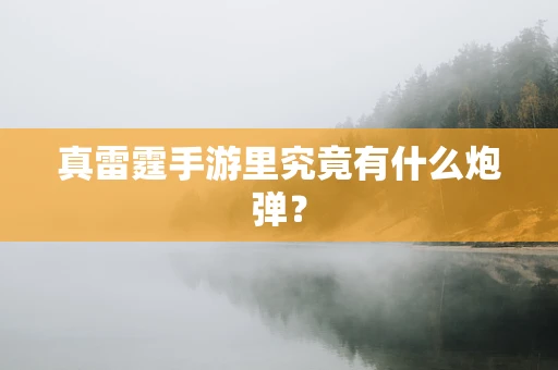 真雷霆手游里究竟有什么炮弹？
