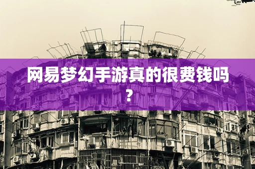 网易梦幻手游真的很费钱吗？