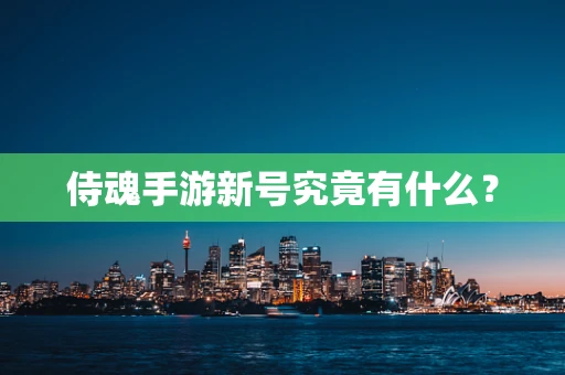 侍魂手游新号究竟有什么？