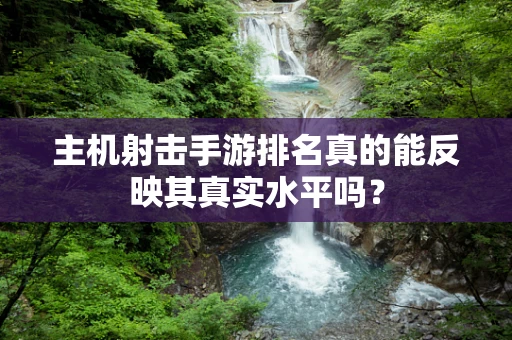 主机射击手游排名真的能反映其真实水平吗？