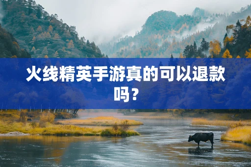 火线精英手游真的可以退款吗？
