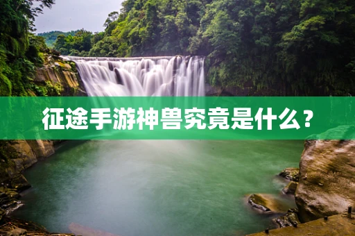 征途手游神兽究竟是什么？