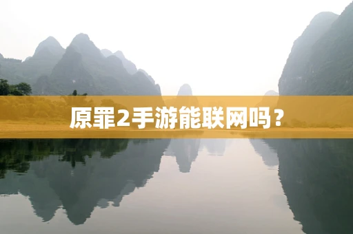 原罪2手游能联网吗？