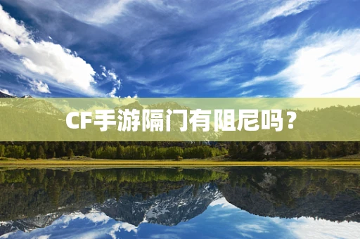 CF手游隔门有阻尼吗？