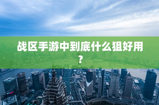 战区手游中到底什么狙好用？