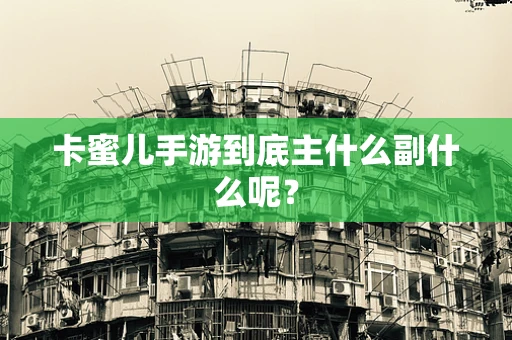 卡蜜儿手游到底主什么副什么呢？
