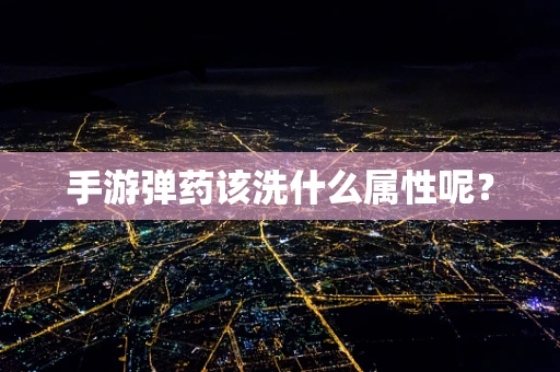 手游弹药该洗什么属性呢？