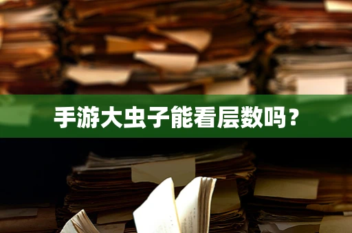手游大虫子能看层数吗？