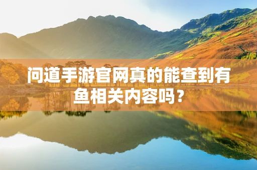 问道手游官网真的能查到有鱼相关内容吗？