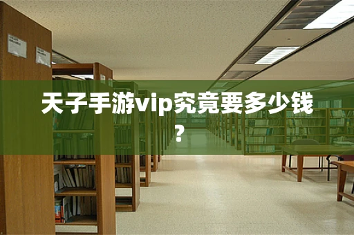 天子手游vip究竟要多少钱？