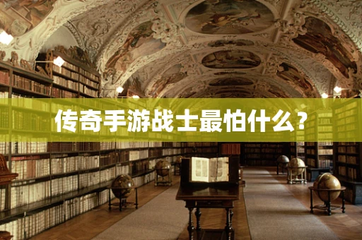 传奇手游战士最怕什么？